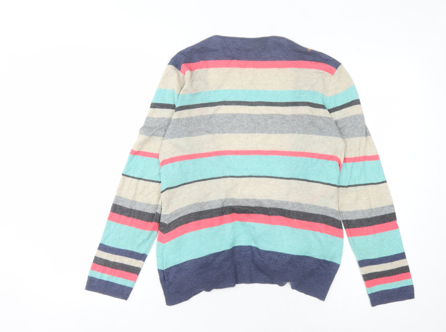 Wallis Petite Striped Open Front Cardigan Multicoloured M