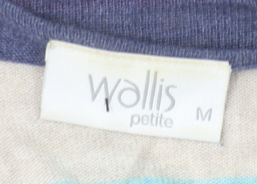 Wallis Petite Striped Open Front Cardigan Multicoloured M
