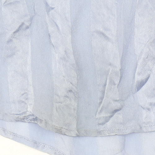 French Connection Women's Blue Embroidered Blouse Size 10