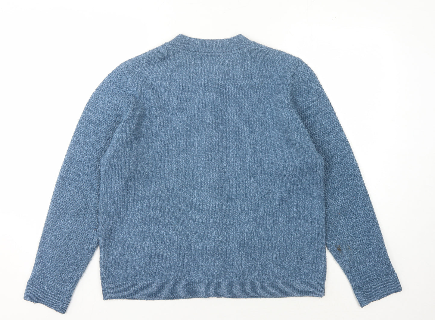 Honor Millburn Women's Blue Cardigan, M, Acrylic, Button Details