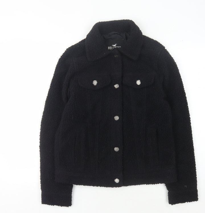 Hollister Women's Black Bomber Jacket Size S