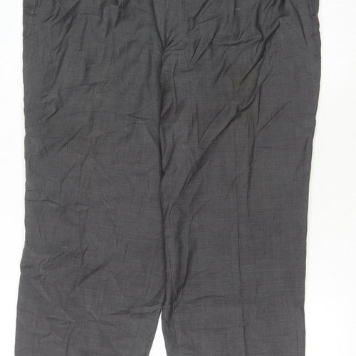 Cerruti Men's Grey Dress Pants Size 42 Wool Formal Trousers