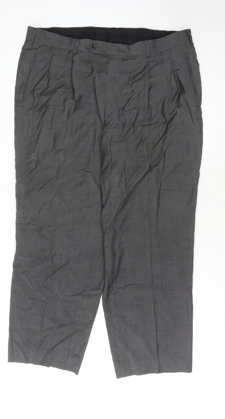 Cerruti Men's Grey Dress Pants Size 42 Wool Formal Trousers
