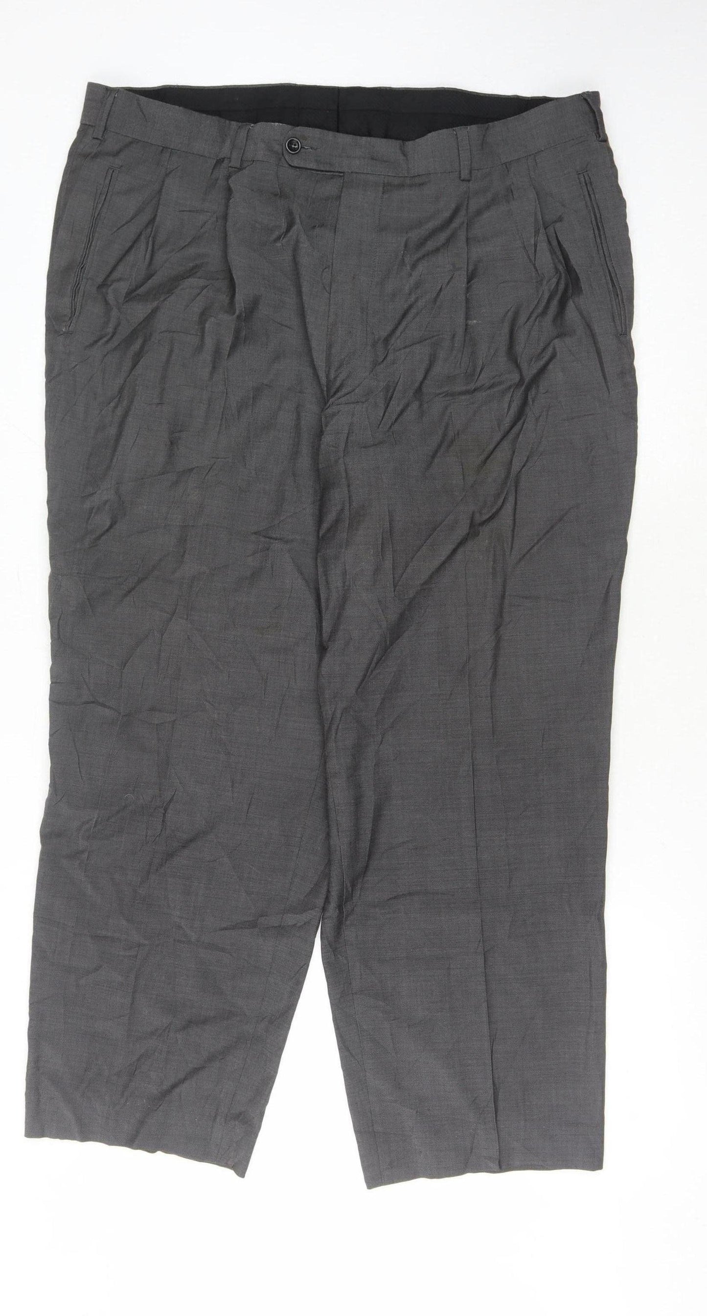 Cerruti Men's Grey Dress Pants Size 42 Wool Formal Trousers