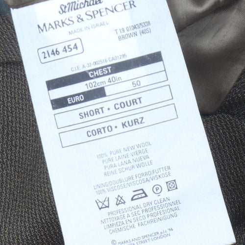Marks and Spencer Brown Wool Blazer Men's 40S