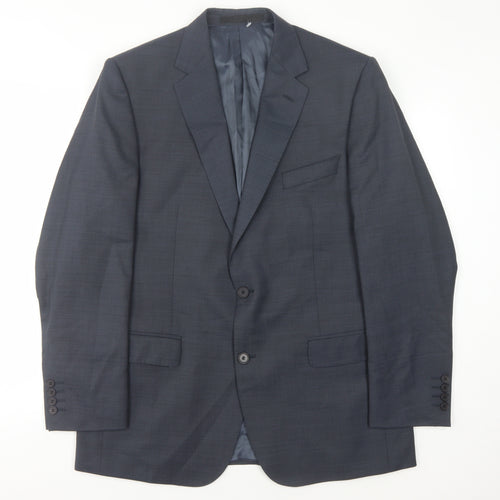 Marks & Spencer Men's Blue Suit Jacket, 42, Classic Fit