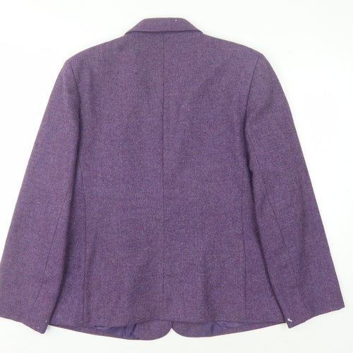 Edinburgh Woollen Mill Women's Purple Blazer Size 18