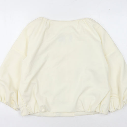 BCBGMAXAZRIA Women's Ivory Jacket, Size S, Button & Zip