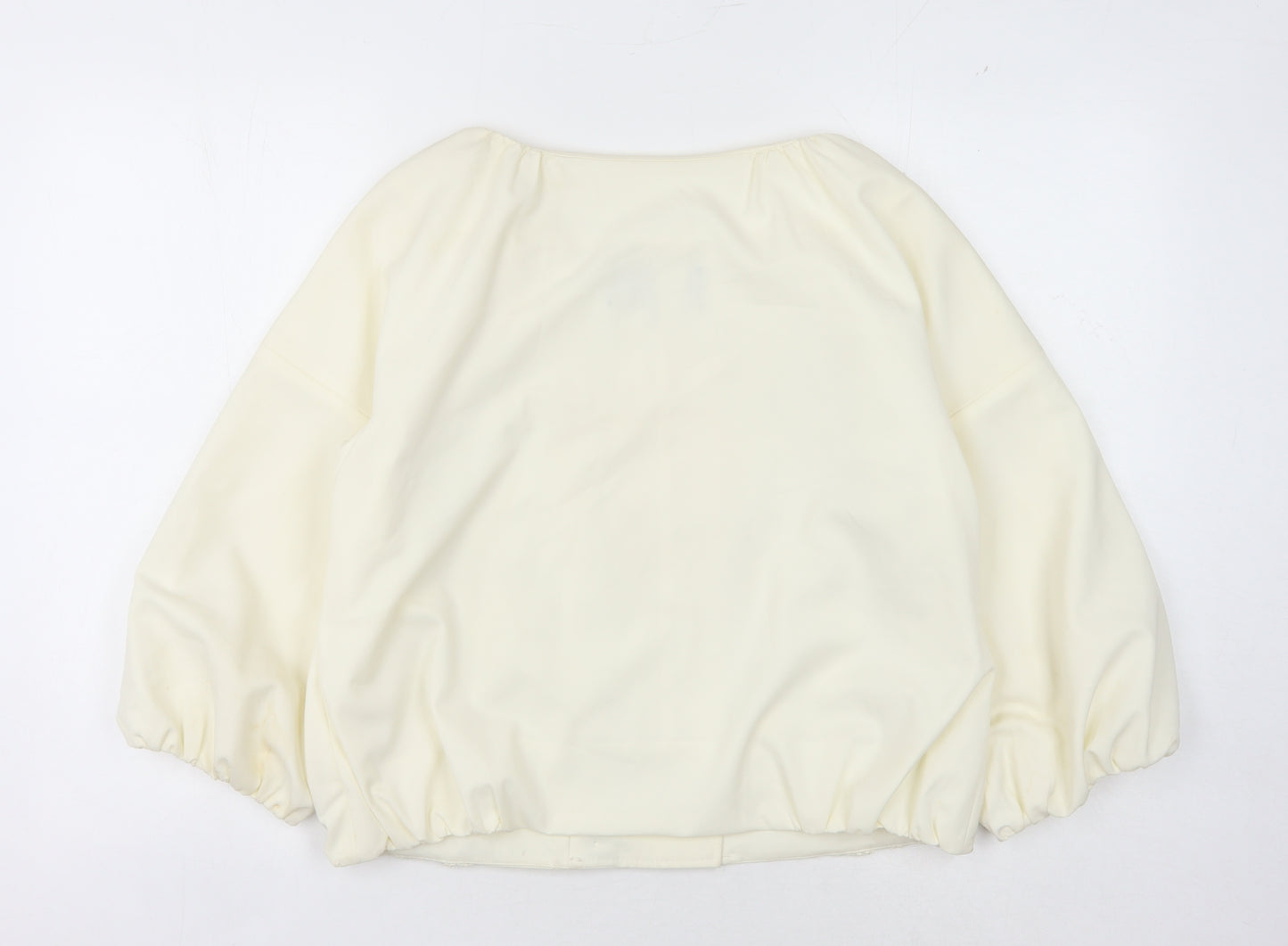 BCBGMAXAZRIA Women's Ivory Jacket, Size S, Button & Zip
