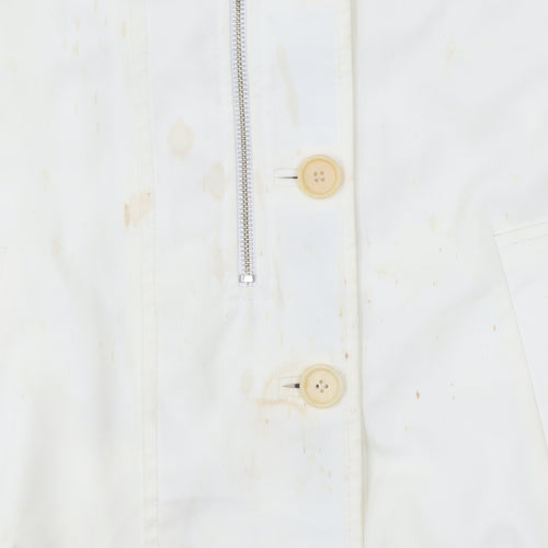 BCBGMAXAZRIA Women's Ivory Jacket, Size S, Button & Zip