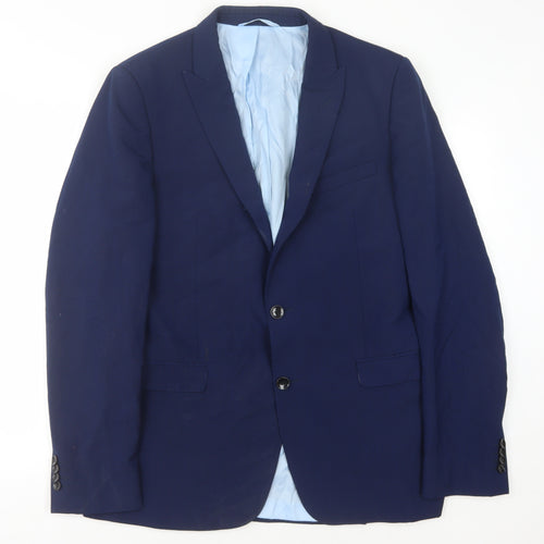 French Connection Men's Blue Slim Fit Blazer Jacket