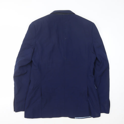 French Connection Men's Blue Slim Fit Blazer Jacket
