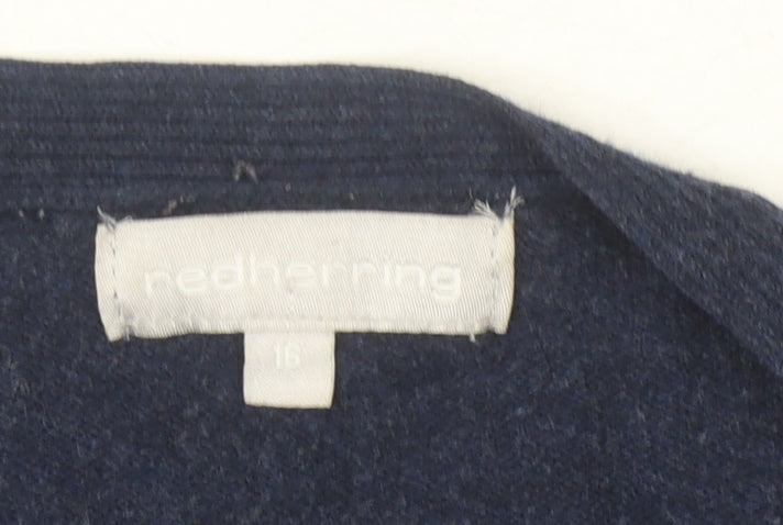 Red Herring Women's Blue Open Front Cardigan UK Size 16