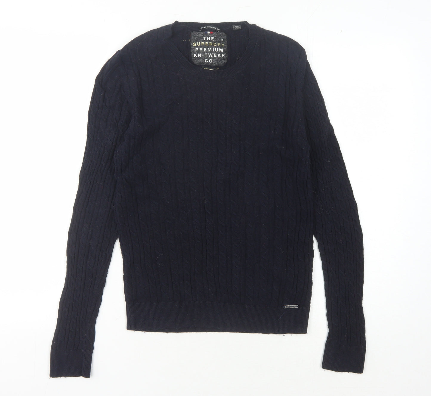 Superdry Women’s Blue Cable-Knit Pullover Jumper M
