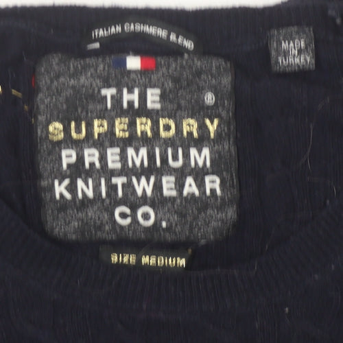 Superdry Women’s Blue Cable-Knit Pullover Jumper M