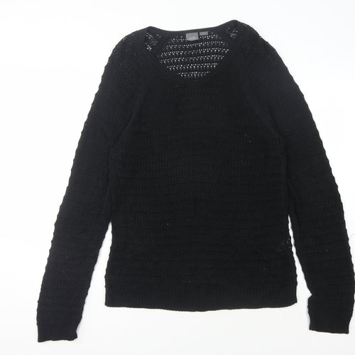Armani Exchange Women's Black V-Neck Pullover Jumper L