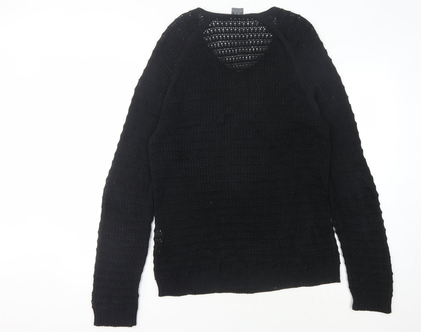 Armani Exchange Women's Black V-Neck Pullover Jumper L