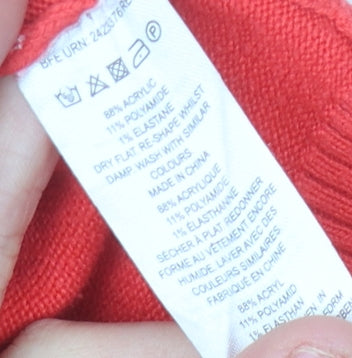 French Connection Red Men's Small Pullover Jumper