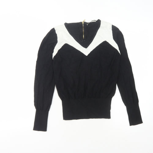 Oasis Women's Black V-Neck Pullover Jumper S