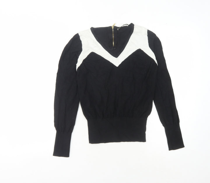 Oasis Women's Black V-Neck Pullover Jumper S