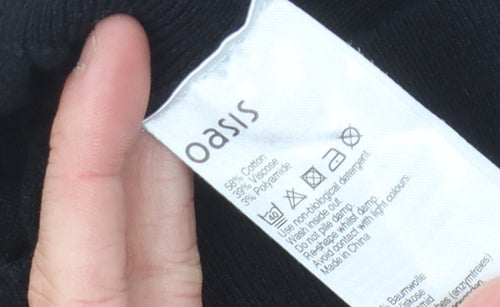 Oasis Women's Black V-Neck Pullover Jumper S