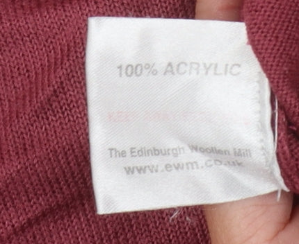 James Pringle Men's Red V-Neck Pullover Jumper Size L