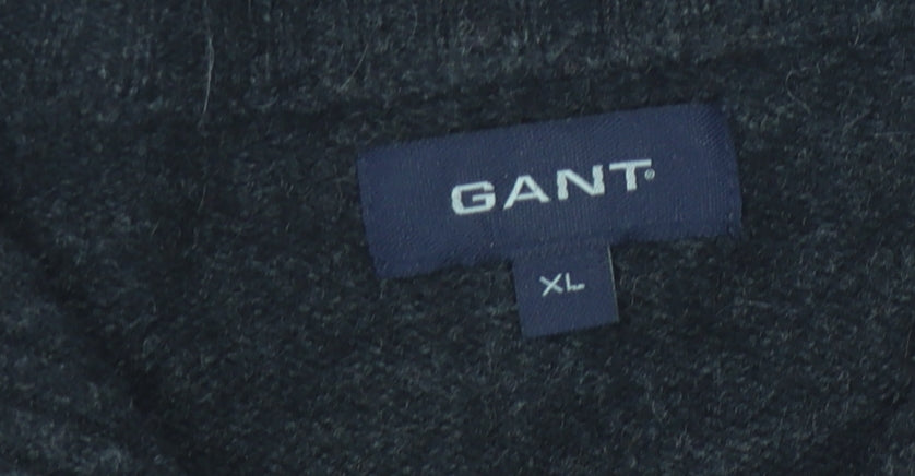 GANT Men's Black XL Wool Pullover Jumper