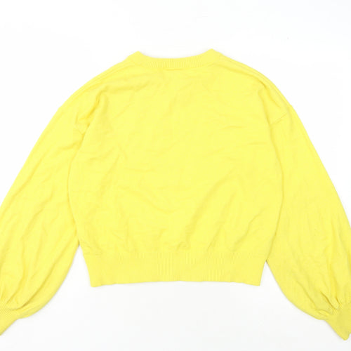Monki Women's Yellow XS Pullover Jumper