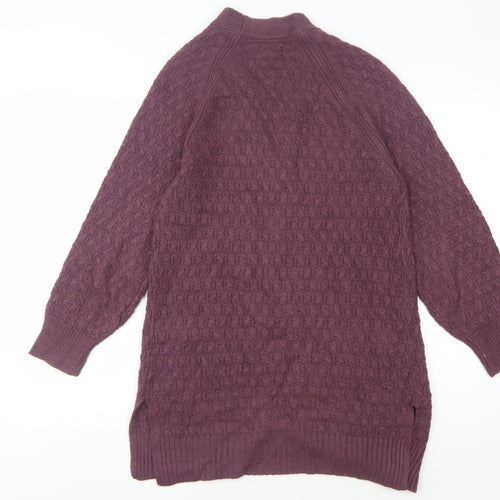 Fat Face Women's Purple Long Sleeve Open Front Cardigan Size 6