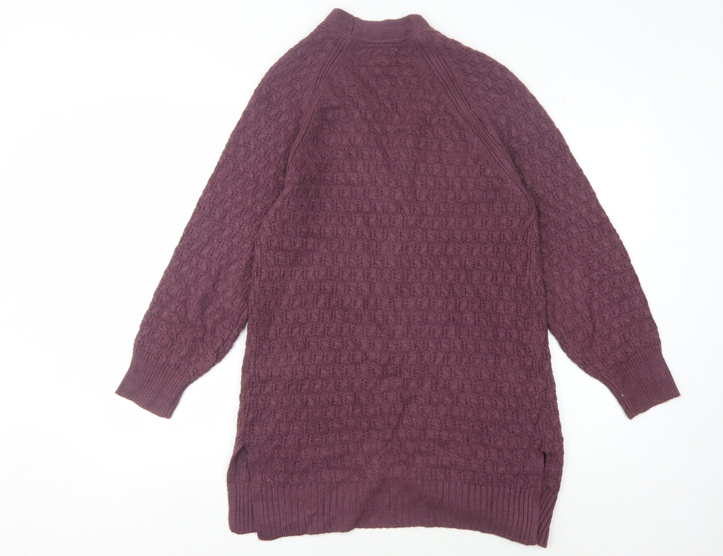 Fat Face Women's Purple Long Sleeve Open Front Cardigan Size 6