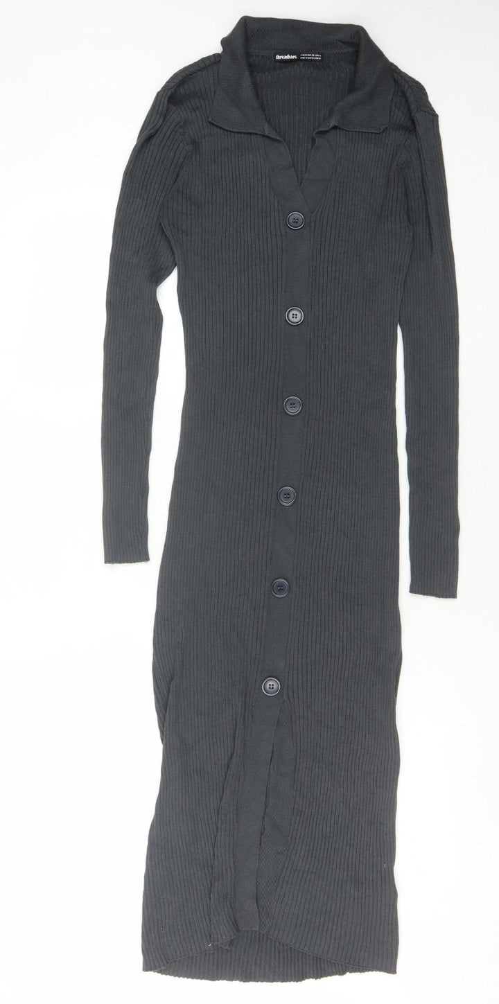 Threadbare Women's Black Knit Dress - Size 10