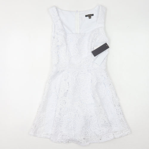 City Studio Women's White A-Line Lace Dress Size S