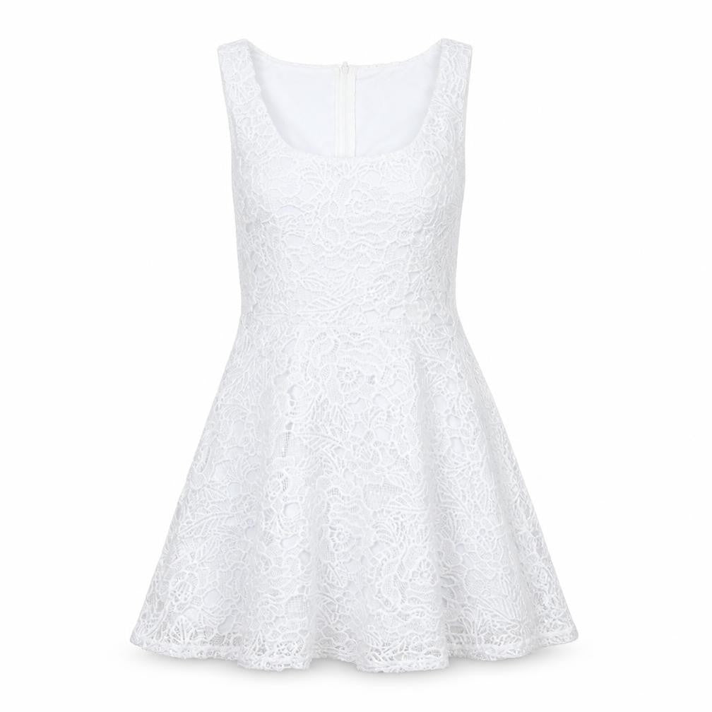 City Studio Women's White A-Line Lace Dress Size S