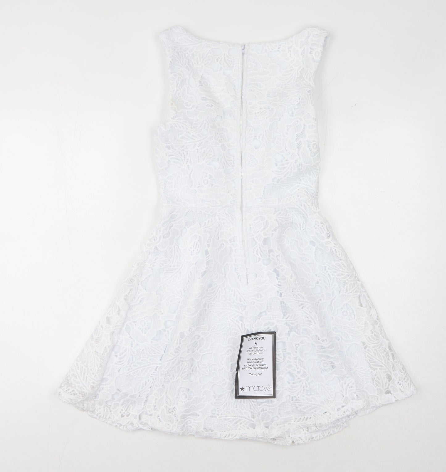 City Studio Women's White A-Line Lace Dress Size S