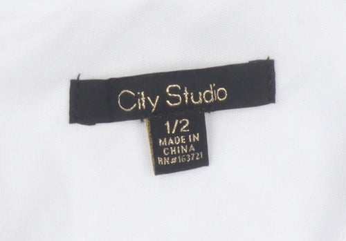 City Studio Women's White A-Line Lace Dress Size S