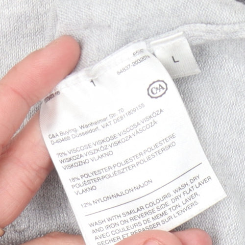 C&A Women's Grey Pullover Jumper, Size L