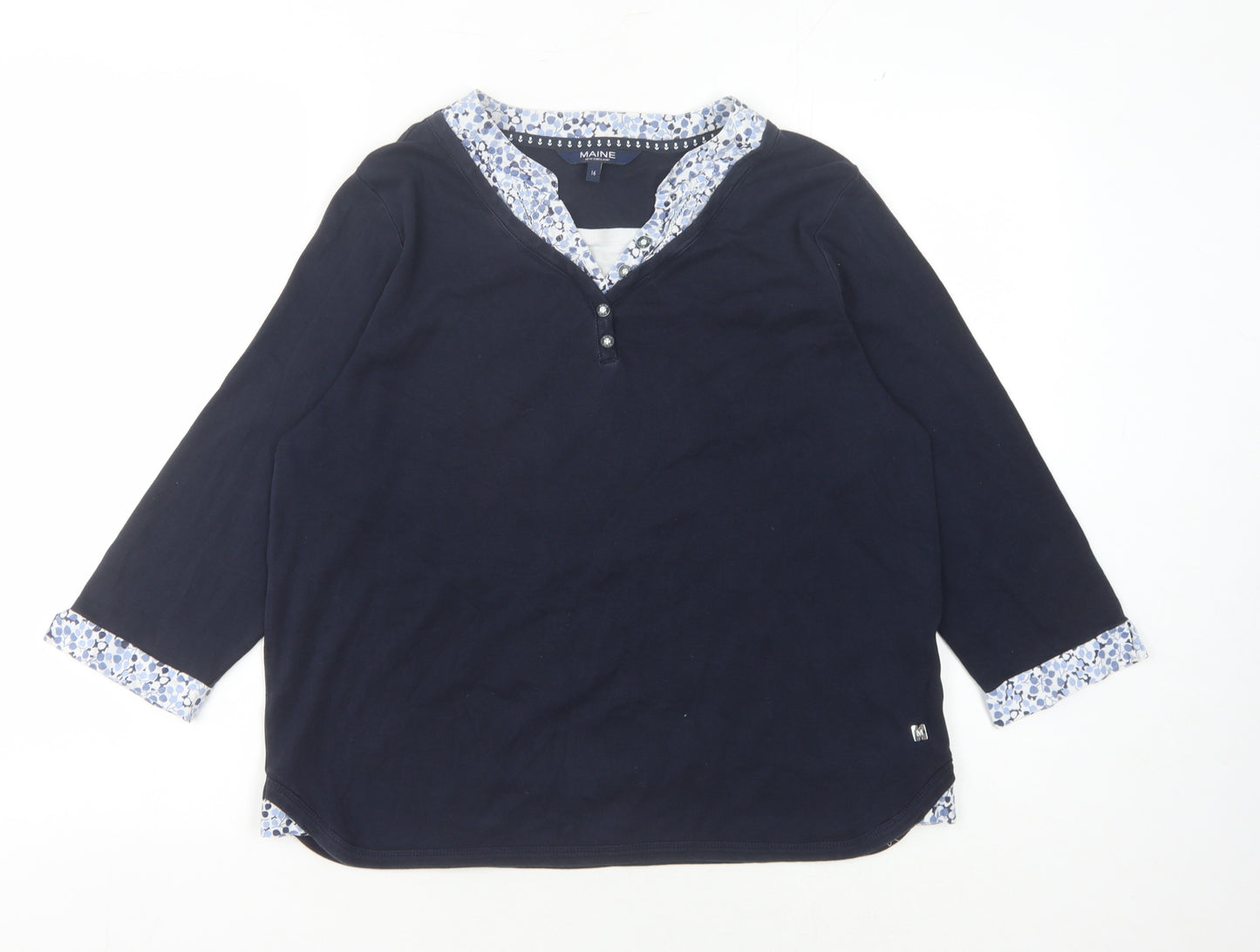 Maine New England Women's Blue Blouse Size 16