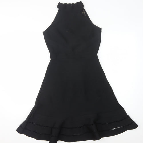 Lipsy Women's Black High Neck Dress Size 10