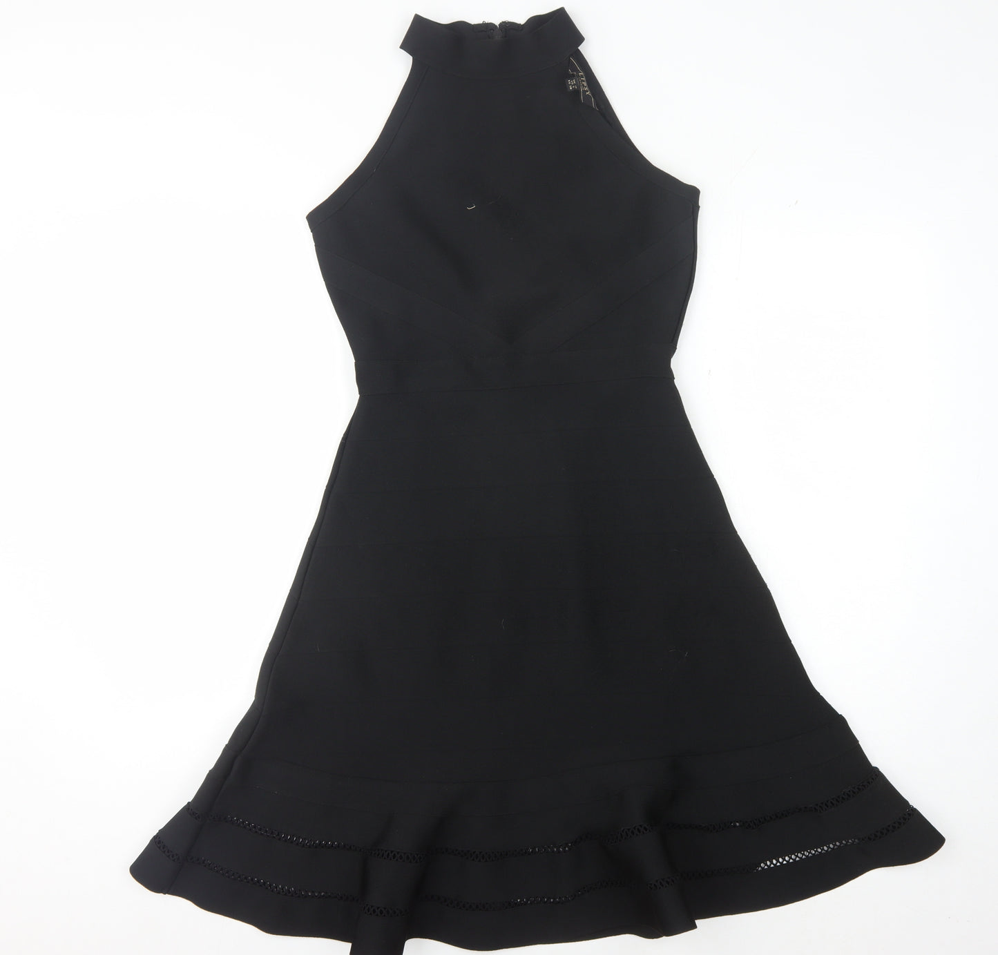Lipsy Women's Black High Neck Dress Size 10