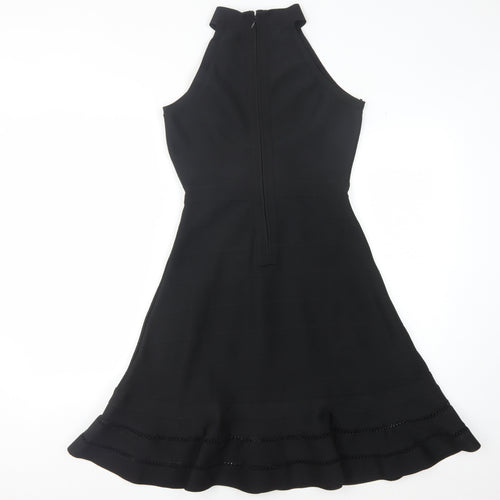 Lipsy Women's Black High Neck Dress Size 10
