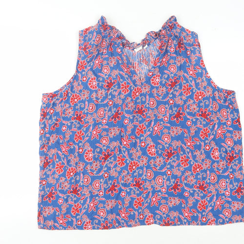 GAP Women Multicoloured XL Floral Blouse Sleeveless