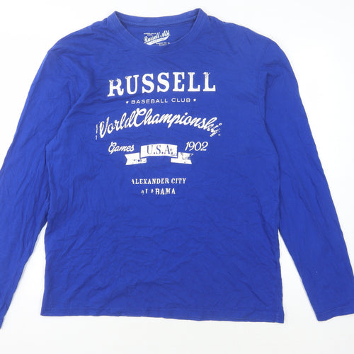 Russell Athletic Men's Blue XL Long Sleeve T-Shirt