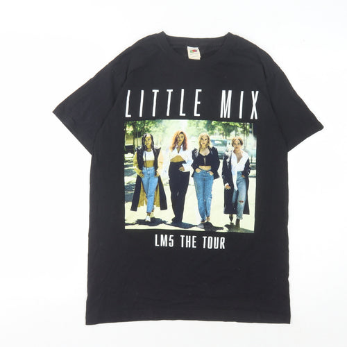 Fruit of the Loom Black T-Shirt Small, Unisex Adults, Music Tour