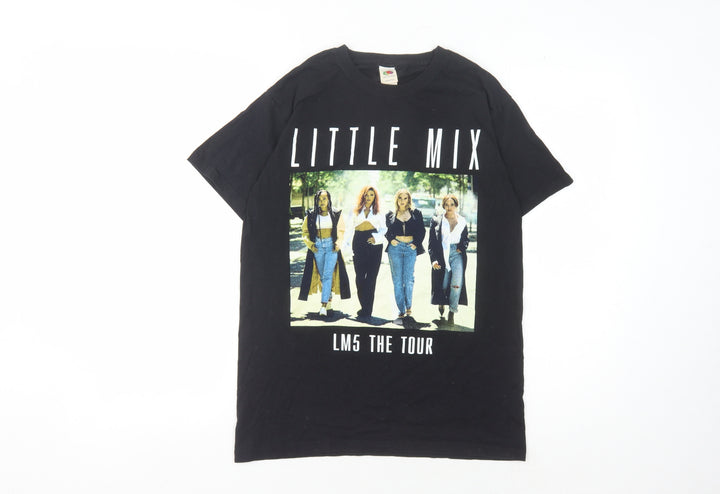 Fruit of the Loom Black T-Shirt Small, Unisex Adults, Music Tour