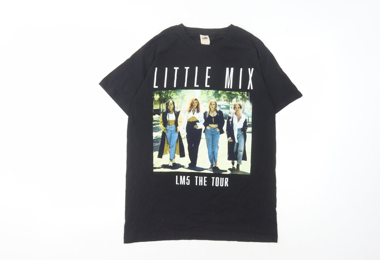 Fruit of the Loom Black T-Shirt Small, Unisex Adults, Music Tour