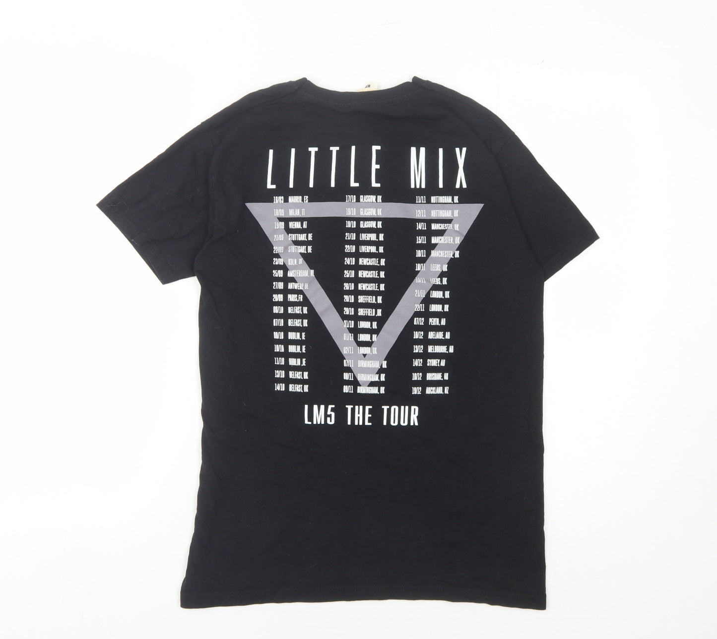 Fruit of the Loom Black T-Shirt Small, Unisex Adults, Music Tour