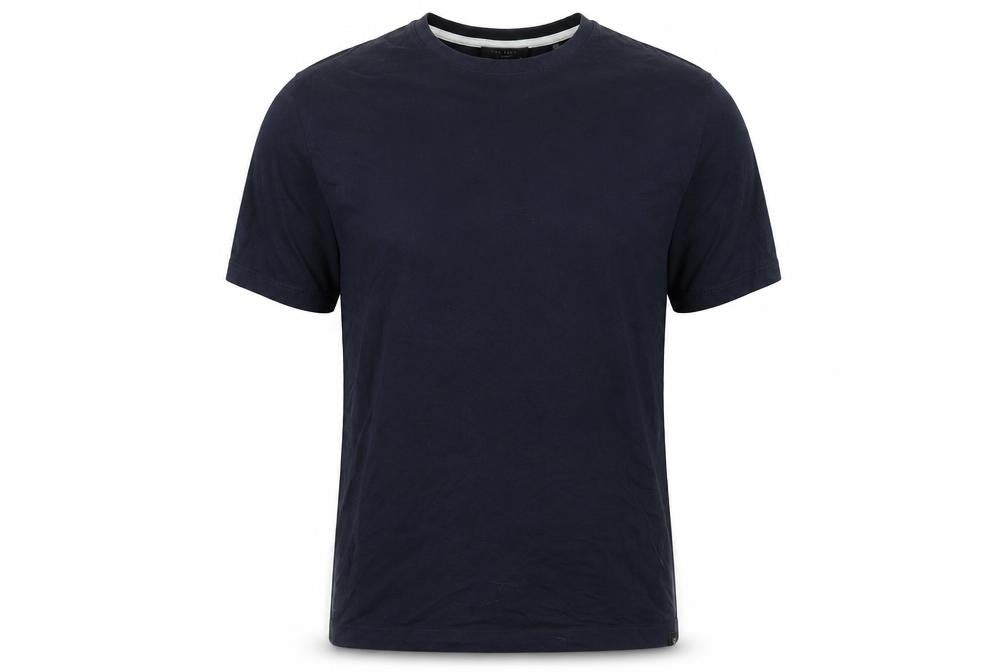 Front view of Ted Baker Men's Blue Cotton Crew Neck T-Shirt M