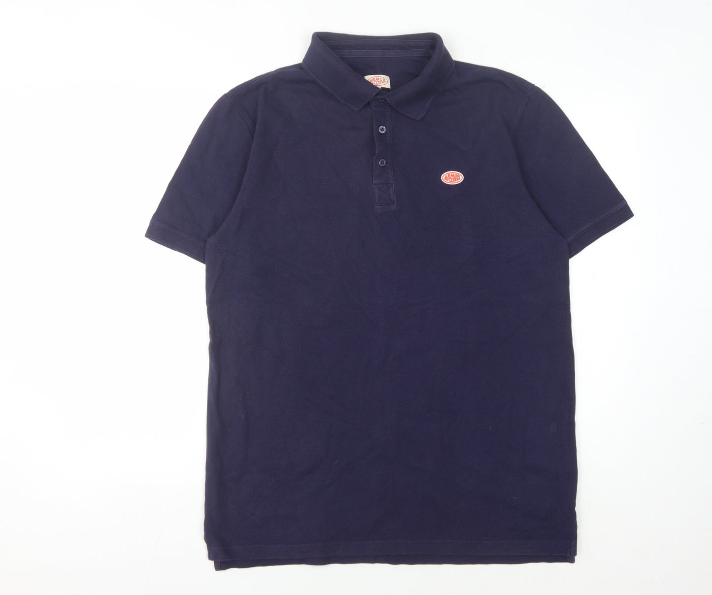 Armor Lux Men's Blue Polo Shirt XL Short Sleeve Cotton