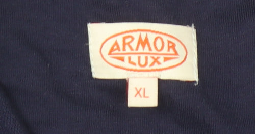 Armor Lux Men's Blue Polo Shirt XL Short Sleeve Cotton