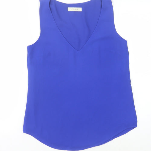 Oasis Women's Blue Tank Top, Size 8, V-Neck, Casual